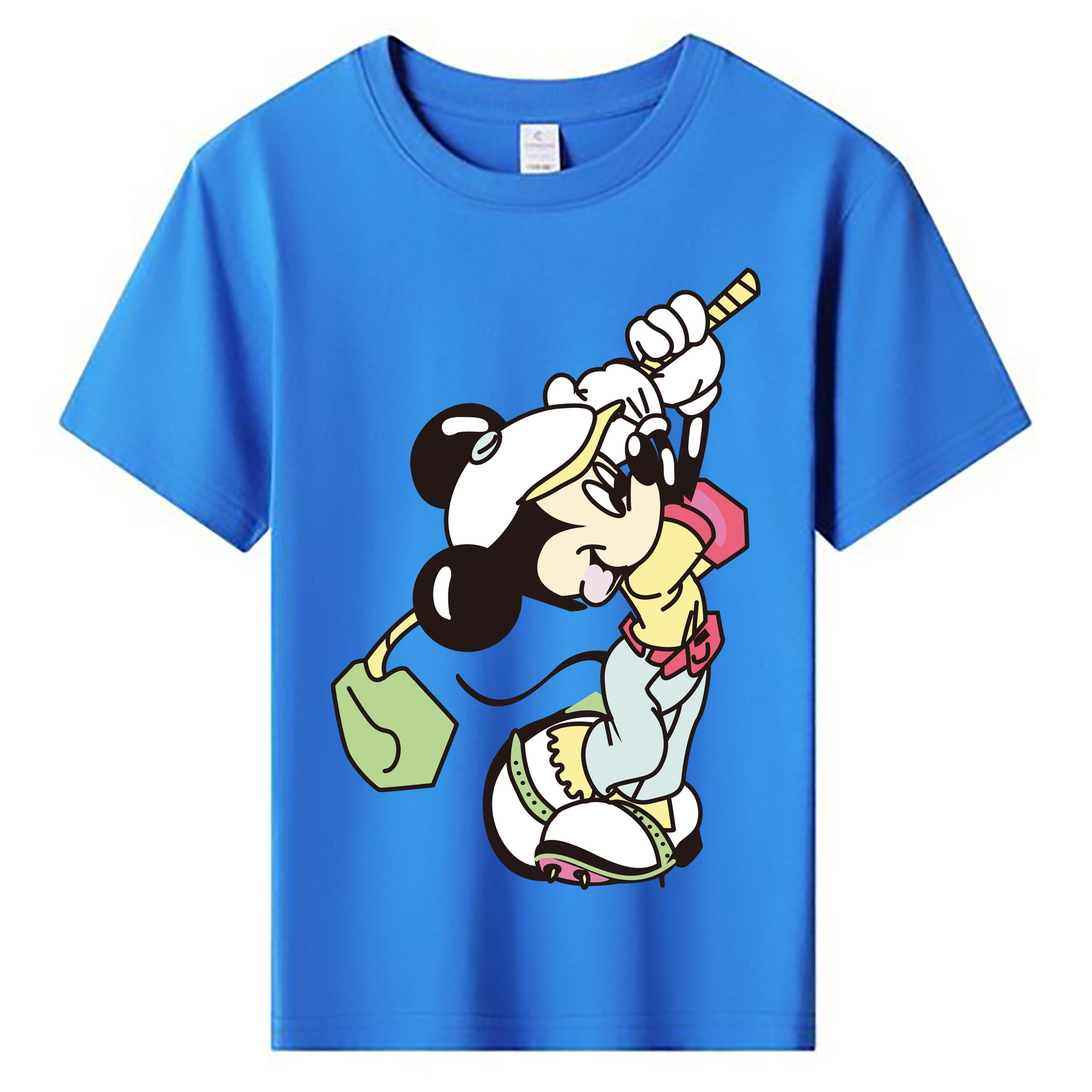ミッキーマウス Mickey Mouse 綿100％キッズTシャツ（フロントプリント）